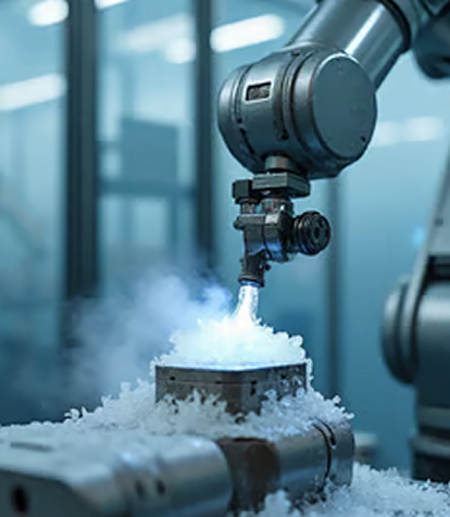 Applicazione pulizia criogenica su plastiche e compositi